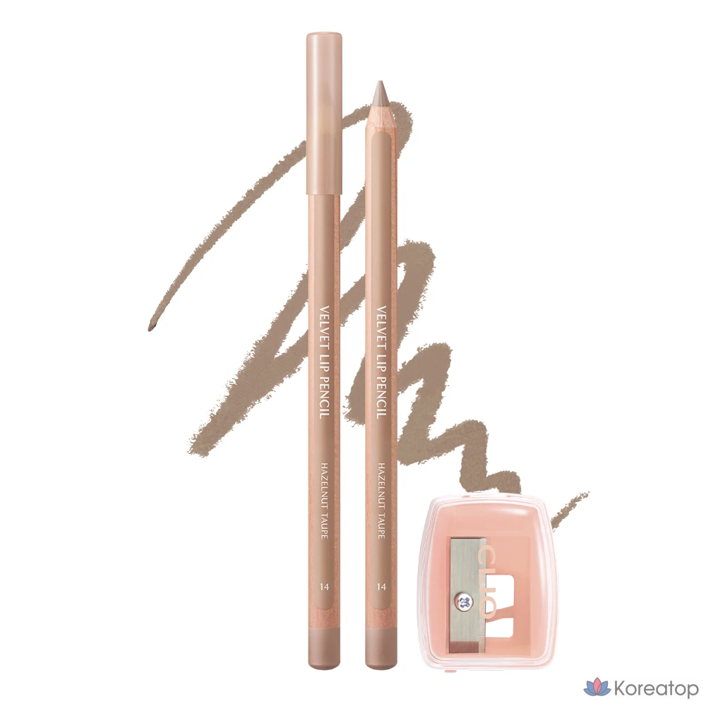 Карандаш для губ Clio Velvet, 1,45 г, 10 цветов, 014 Hazelnut Taupe, 1 шт.