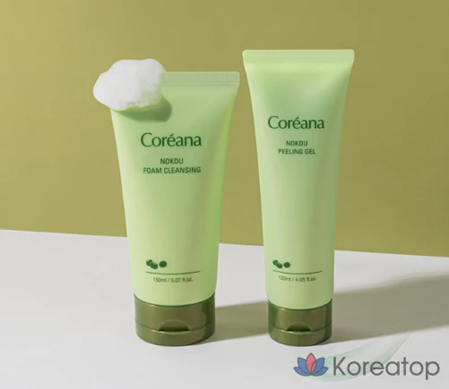 Очищающая пенка для лица Coreana с зелеными бобами, 150 мл, 1 шт.