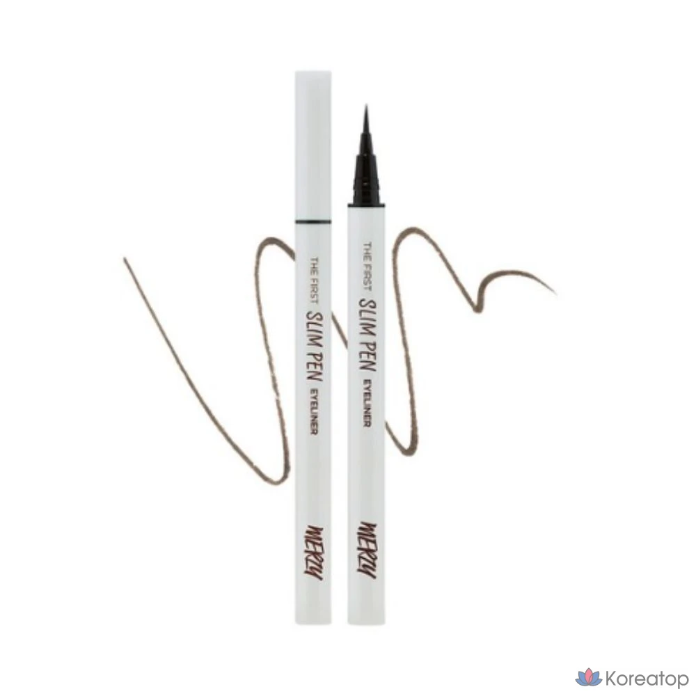 Подводка для глаз MERZY the First Slim Pen Eyeliner, 0.45 г, 2 оттенка «Шоколадная помадка», 1 шт.
