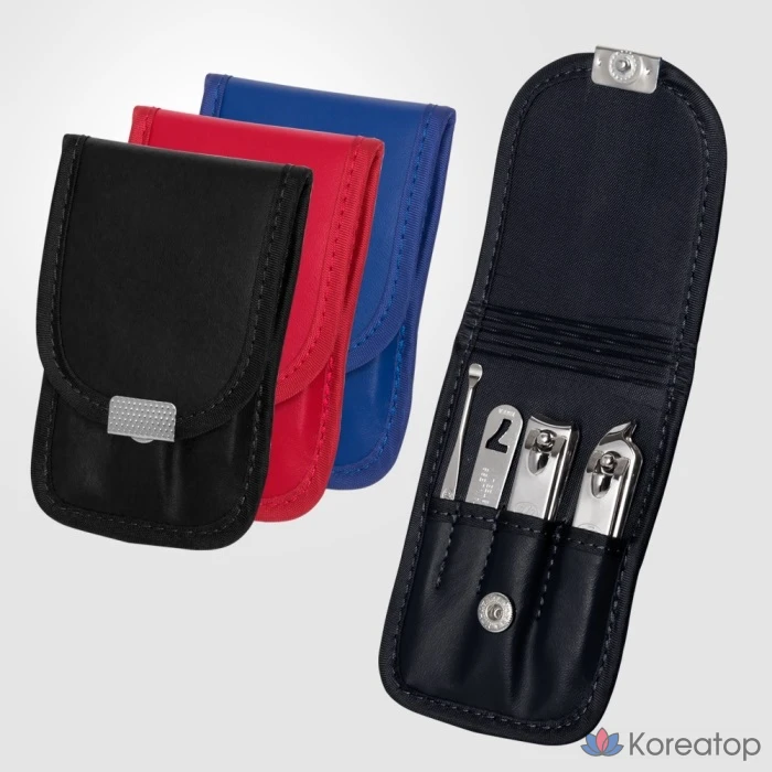Набор для ухода Three Seven 777 Portable Mini Nail Clipper 4-piece Set, черный, 1 шт., фото 3