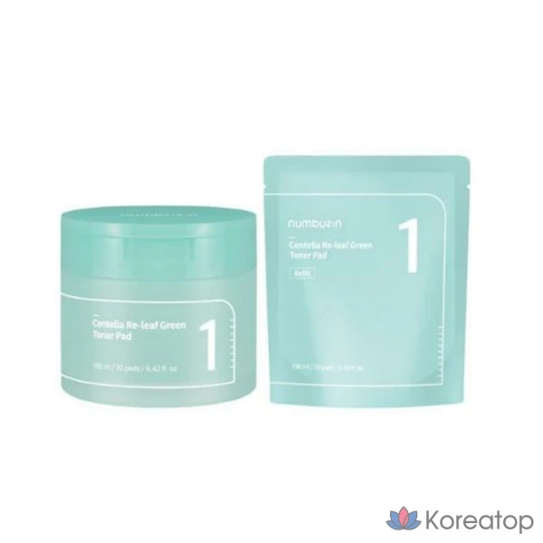 Блокнот Numbersin No. 1 Cica Green, 70 листов, сменный блок, 70 листов