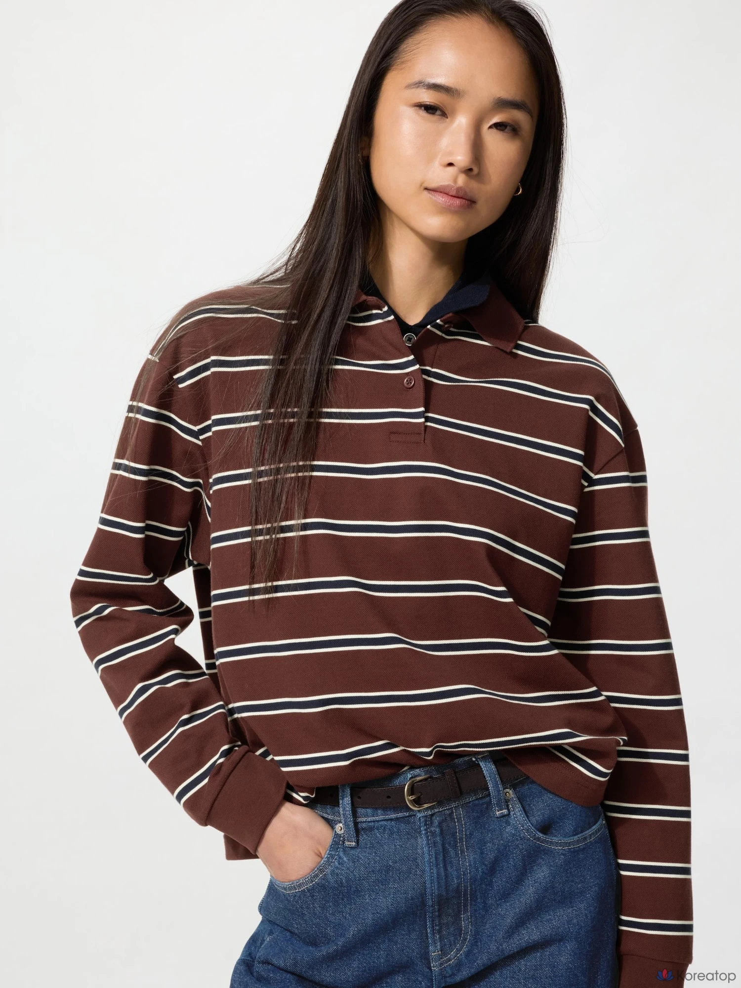 Рубашка поло Uniqlo Striped Polo Shirt B