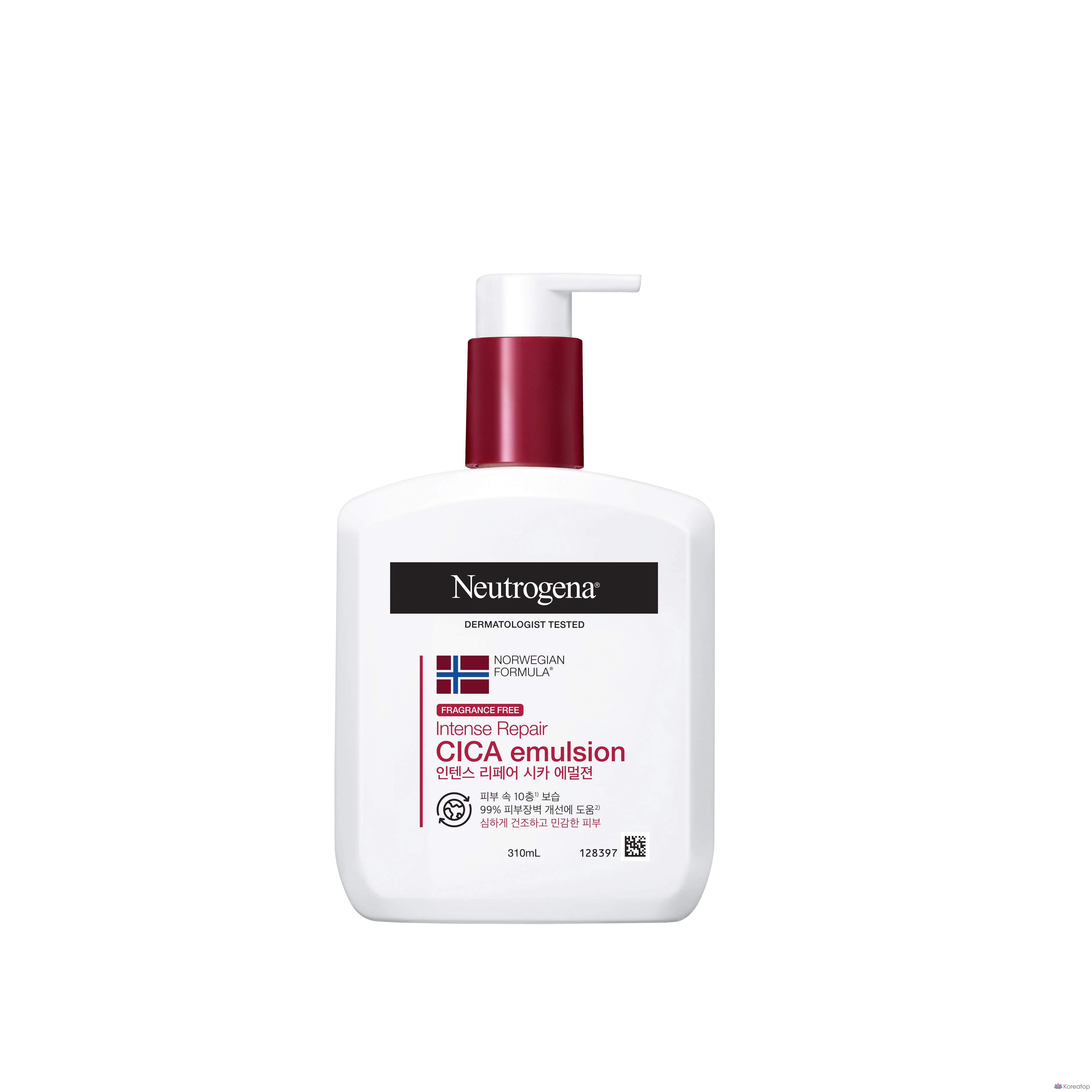 Лосьон для тела Neutrogena Intense Repair Cica Emulsion, 310 мл, 1 шт., фото 4