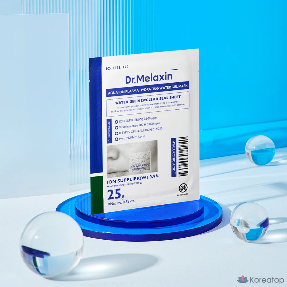 Увлажняющая гелевая маска Dr.Melaxin Aqua Ion Plasma, 25 г, 5 шт., фото 4