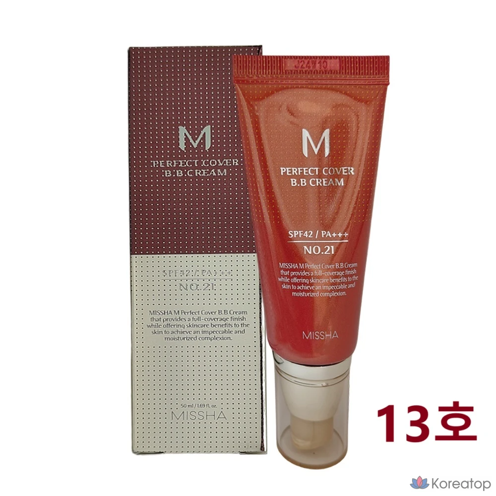 BB-крем Missha M Perfect Cover, № 13, ярко-бежевый, 50 мл, 1 шт.