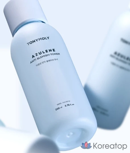 Набор для ухода Tony Moly Azulene Anti-Blemish 2-piece Set (Toner 20 ml + Lotion 20 ml), 2 шт., фото 9