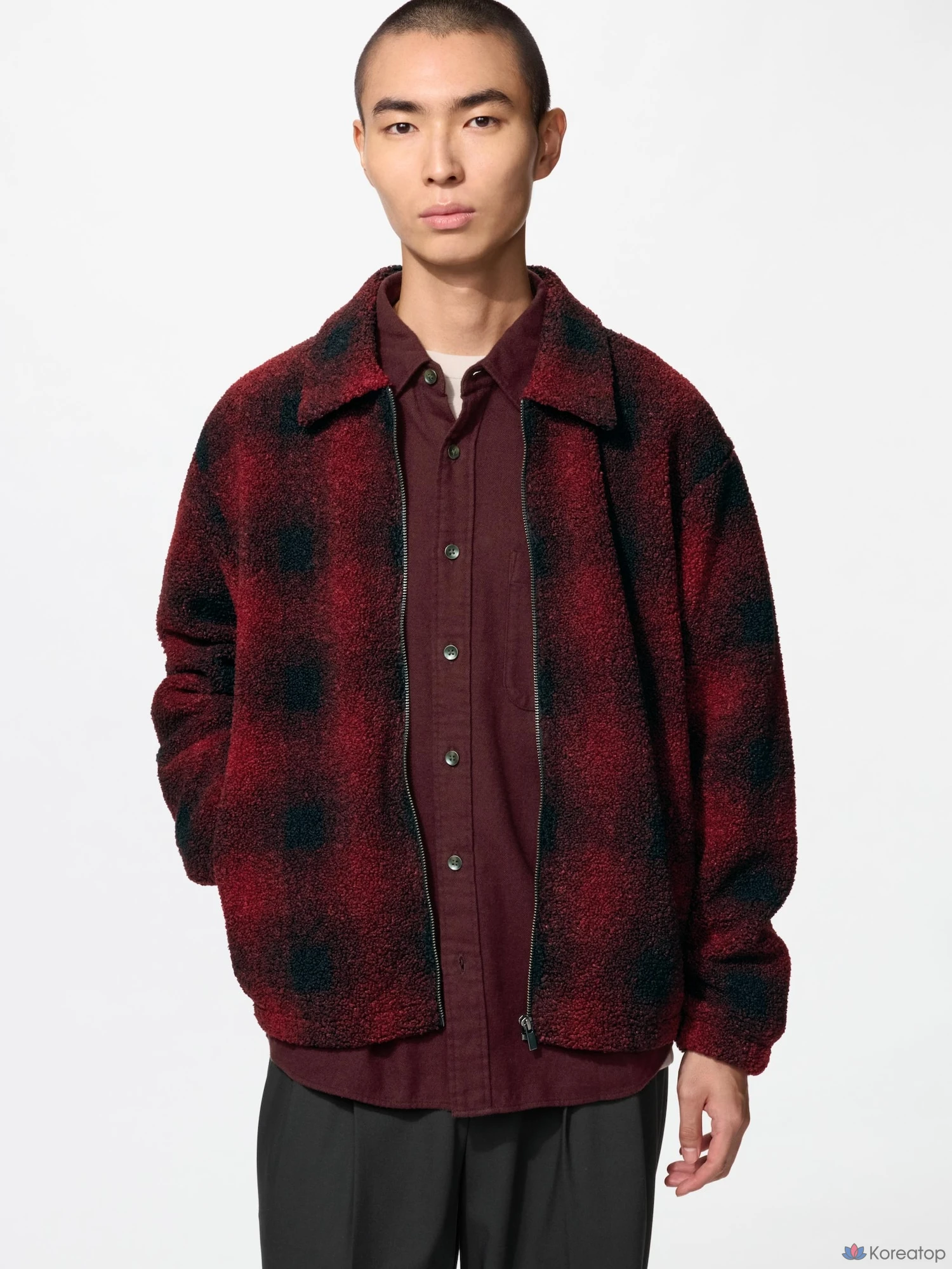 Куртка-блузон Uniqlo Boa Fleece Blouson Print