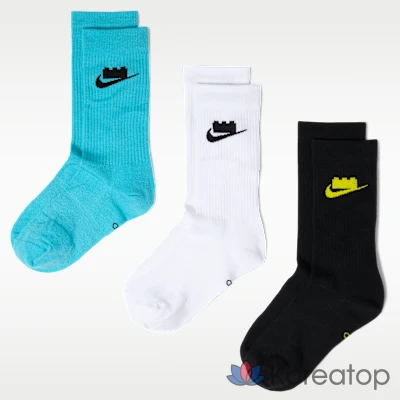 Носки Nike x LEGO Collection Everyday Essential Crew, 3 пары