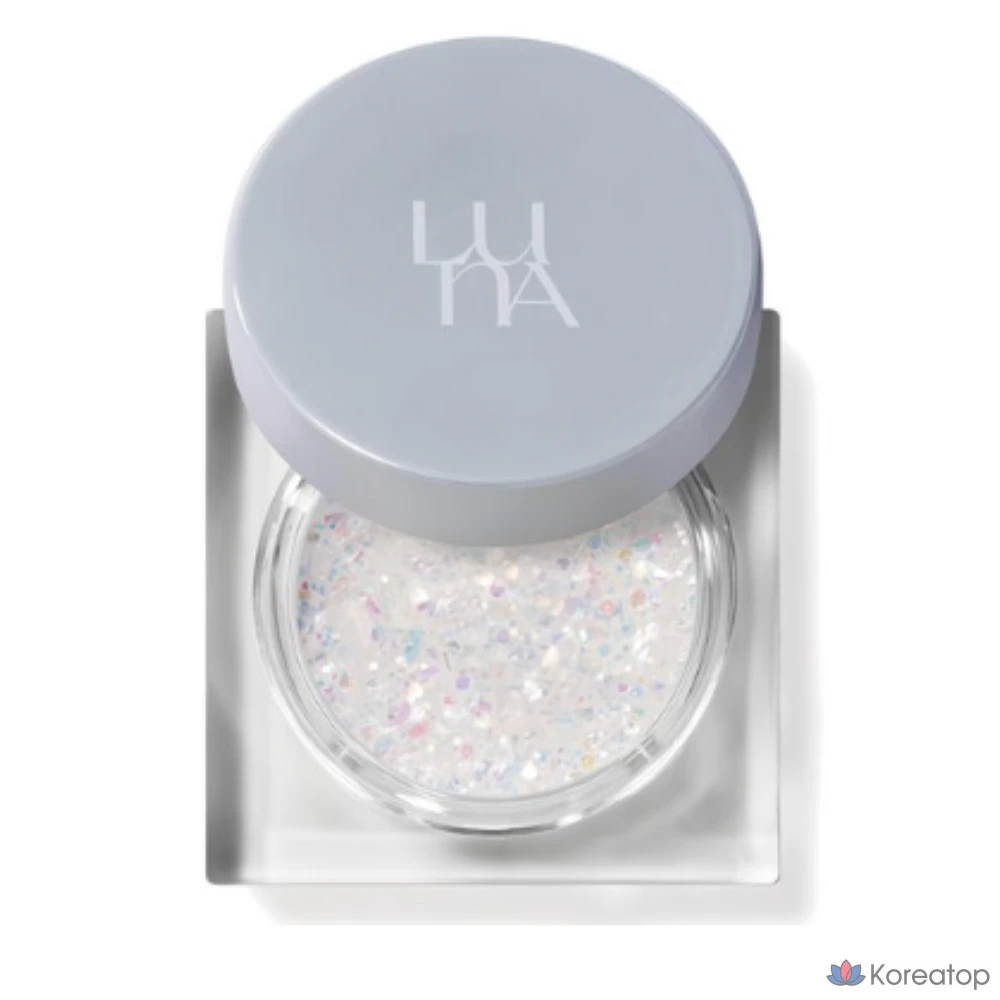 Тональные тени Luna Glitter Lighting Up Formula Pot Pact Eyeshadow, № 5 Gleam On/Opal Glitter, 1 шт.