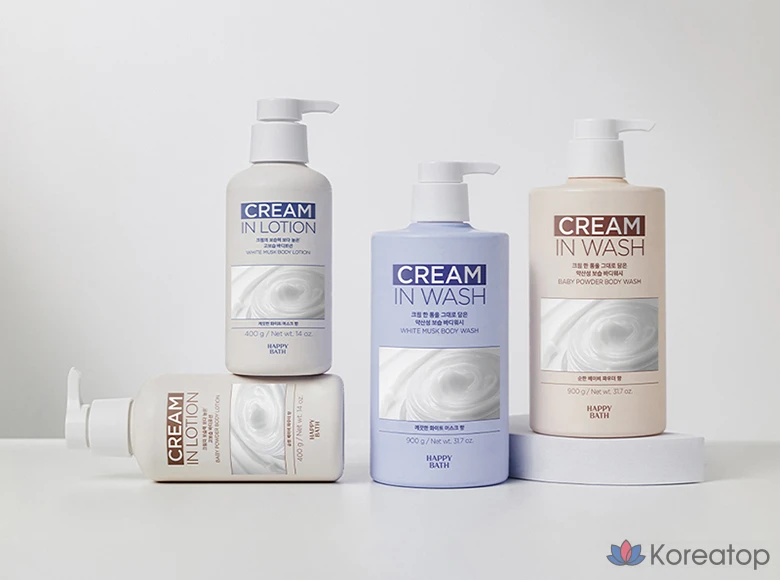 Увлажняющий лосьон для тела Happy Bath Cream с ароматом белого мускуса, 400 г, 1 шт.