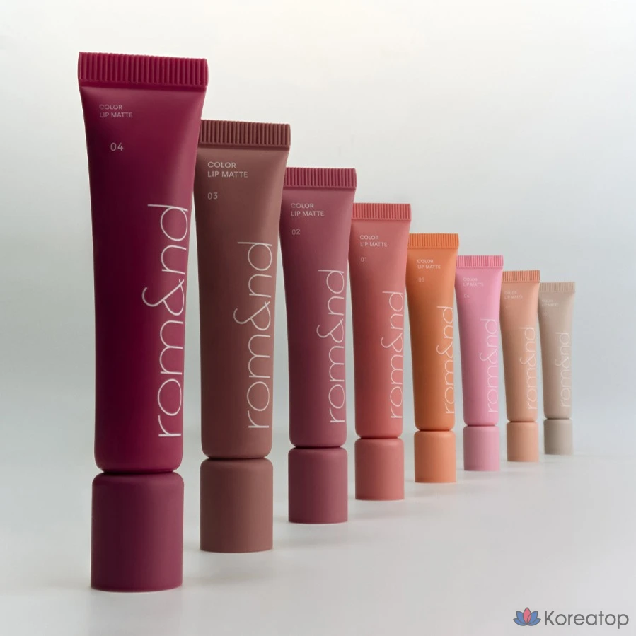 Матовая помада ROM&ND Color, 1 шт., оттенок 06 «Клубничный взбитый»., фото 5