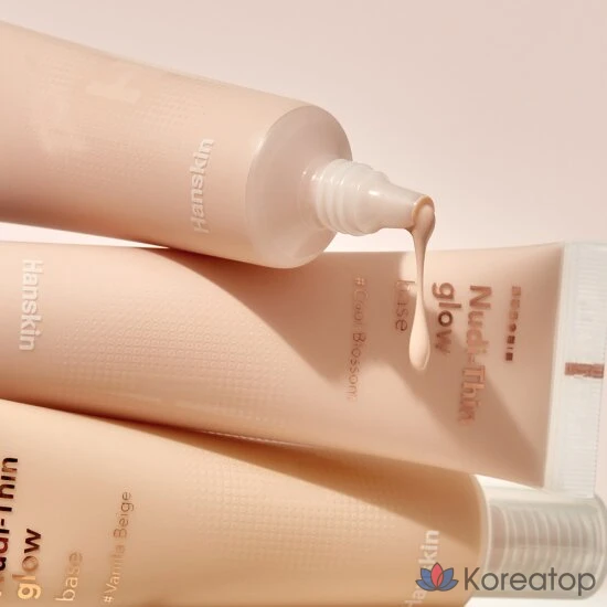 База под тени HANSKIN Nude Scene Glow Base, 1 шт., оттенок Cool Blossom, фото 3