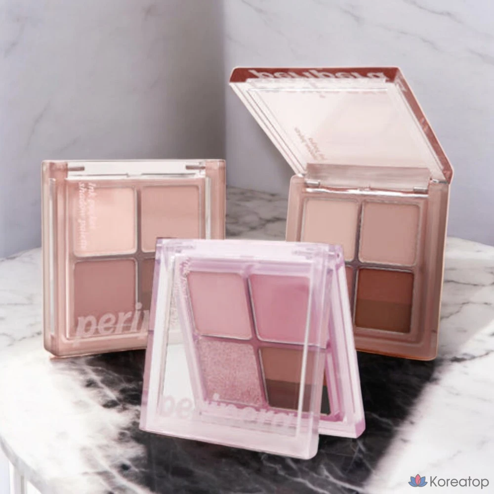 Палетка теней Peripera Ink Pocket Shadow Palette 6.4g, пудровые тени с блестками и мерцанием, № 04 Mute, 1 шт.