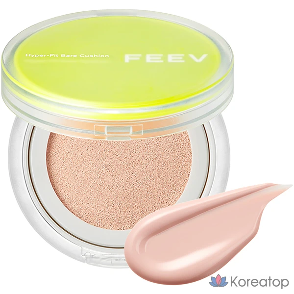 Тональный крем FEEV Bare Cushion 15 г, оттенок «Персиковая роса», 1 шт.