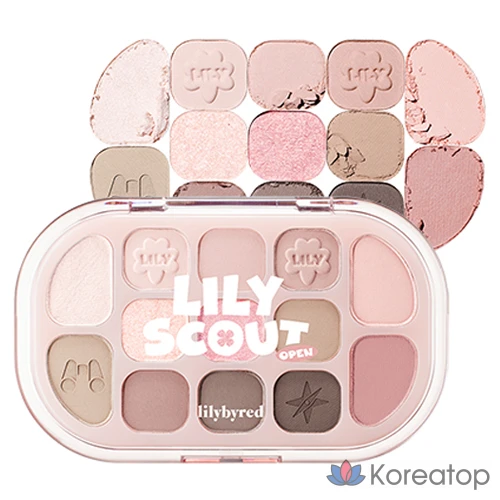 Палетка теней Lilybyred Dewy Fit, оттенок 04 «Розовое какао», 1 шт.