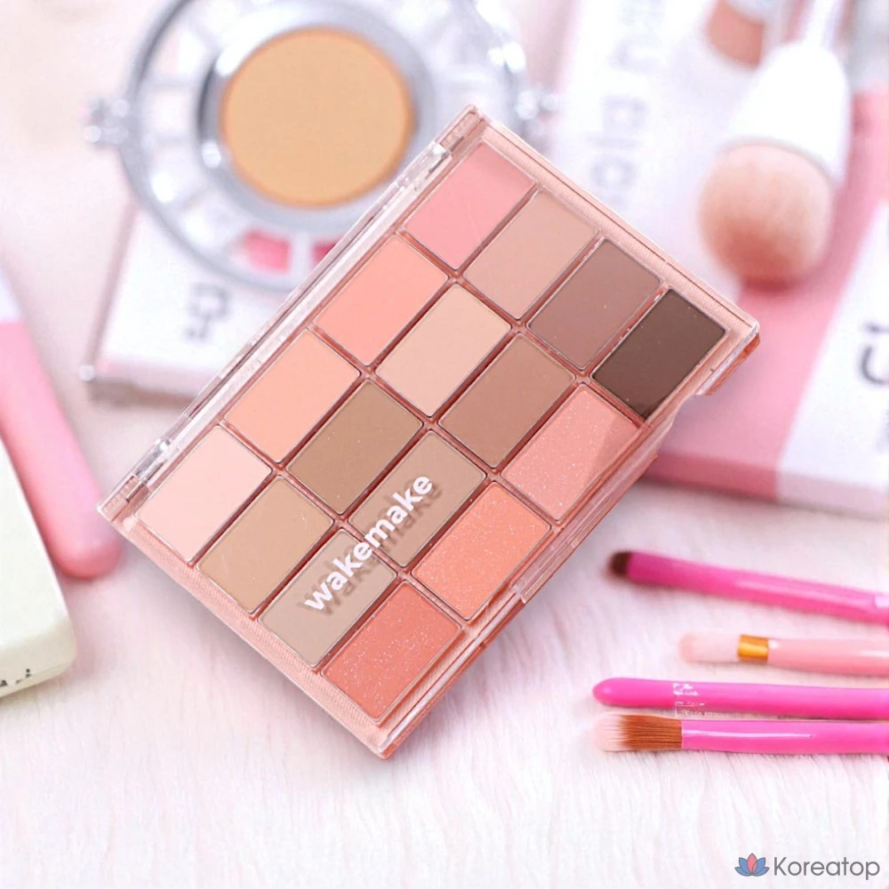 Палетка теней для век WAKEMAKE Soft Blurring, 16 цветов, 14 г, оттенок Silver Crush Blurring, 1 шт.