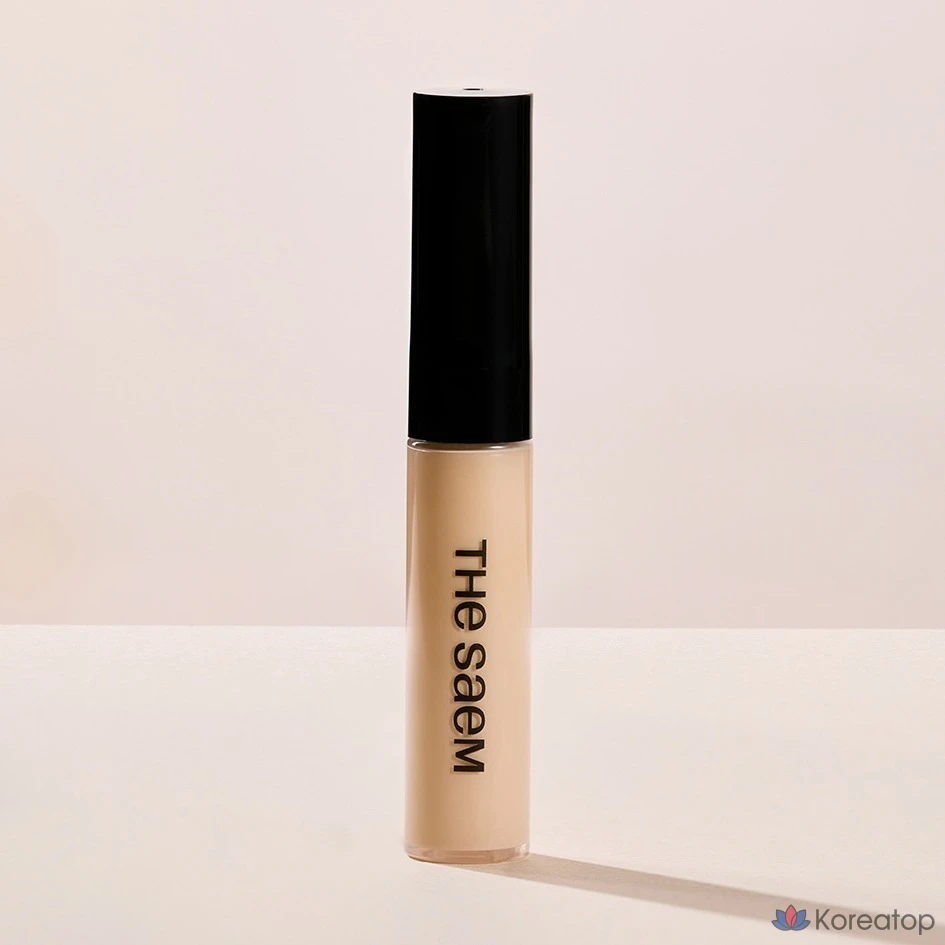 Жидкий консилер The Saem Cover Perfection Tip, 6,5 г, 1 шт., оттенок «Ледяной бежевый»., фото 7