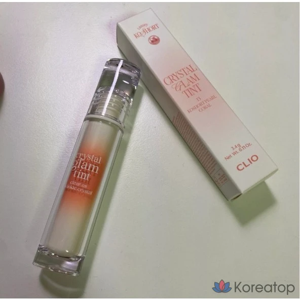 CLIO CRYSTAL GLAM TINT, 15, персиково-опаловый оттенок, 3,4 г, 1 шт.