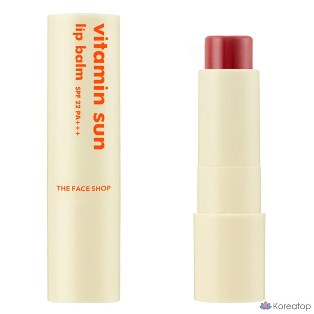 Бальзам для губ The Face Shop Vitamin Sun, красный, 3,9 г, 1 шт.