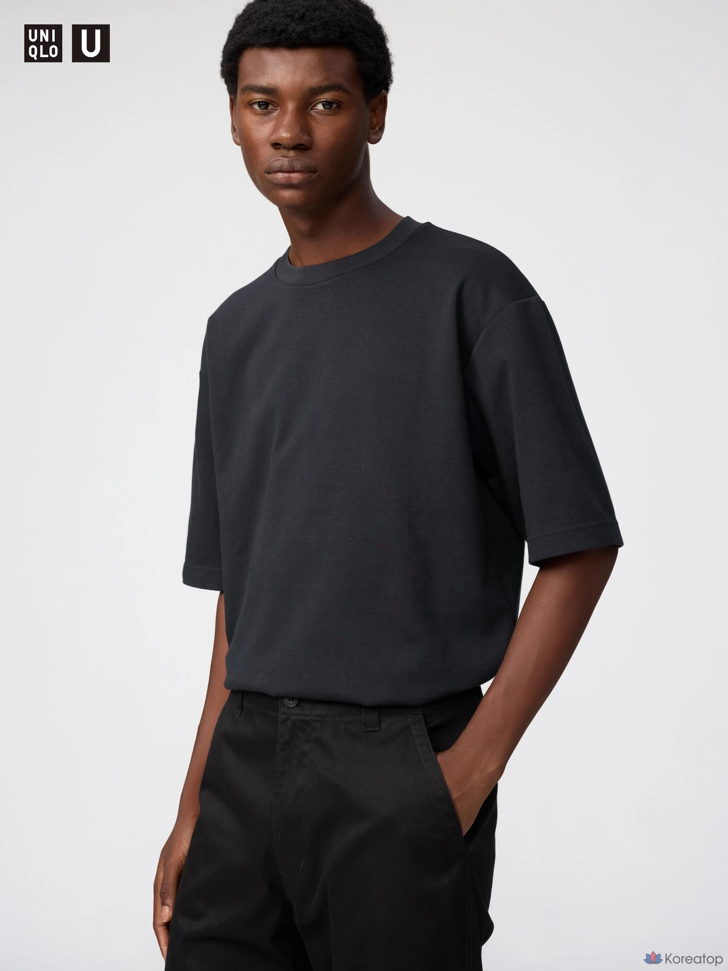 Футболка Uniqlo AIRism Cotton Oversized Crew Neck T-Shirt (5/10 рукава)
