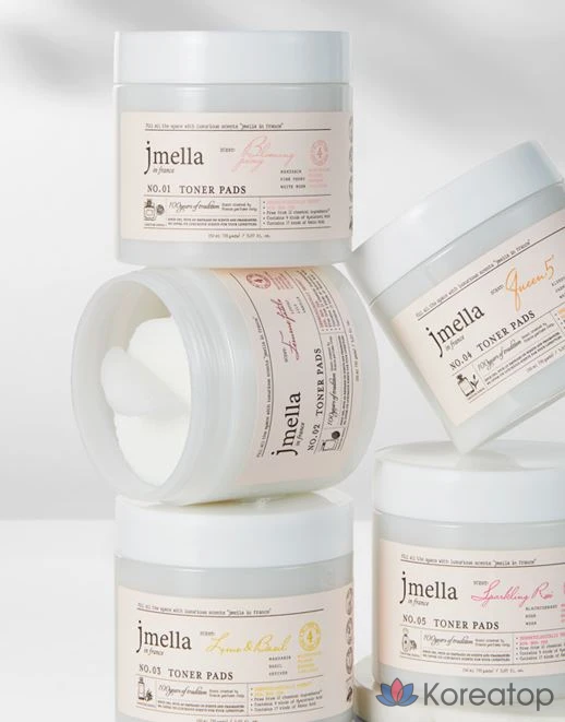 Тонизирующие подушечки для лица Jmella In France Sparkling Rose, 150 мл, 70 листов, 1 шт.