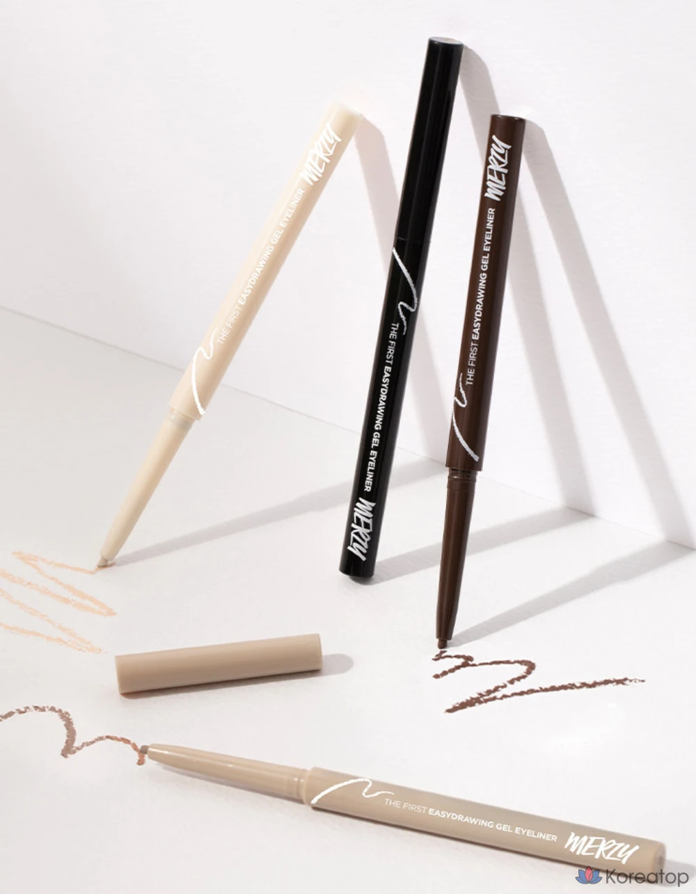 Гелевая подводка для глаз MERZY the First Easy Drawing Gel Eyeliner, 0.14g, EG2 Chestnut, 1 шт., фото 4