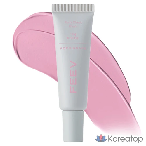 Пушистые румяна FEEV, 10 г, 1 шт., цвет папайя и виноград.