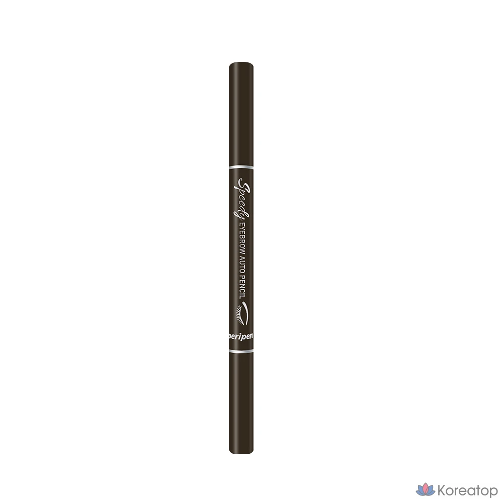 Автоматический карандаш для бровей Peripera Speedy, 01, черный/коричневый, 1 шт.