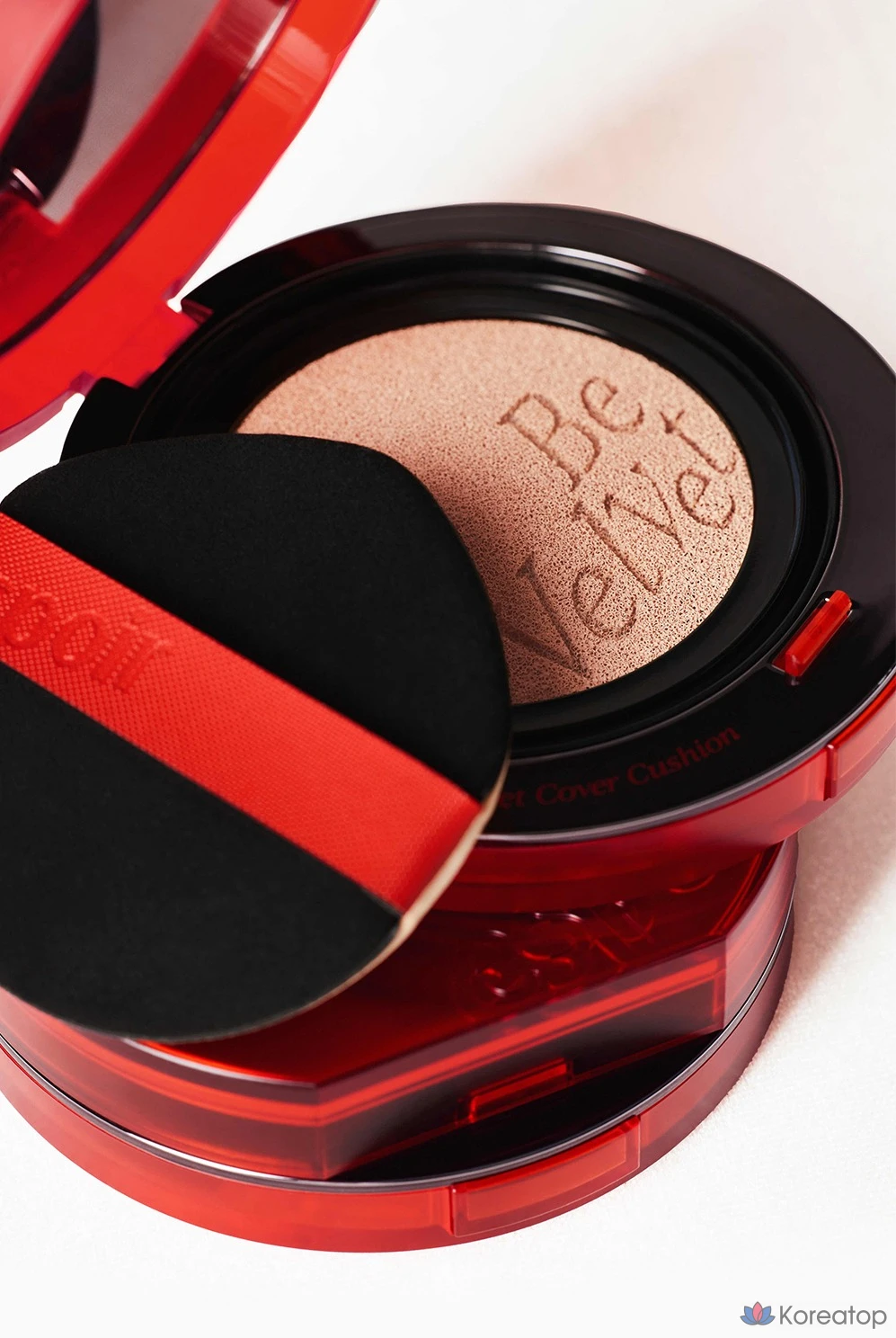 Набор из двух бархатных наволочек Espoir Bevelvet Cover Cushion 13 г + Puff 2p, № 20 Vanilla, 1 шт., фото 3