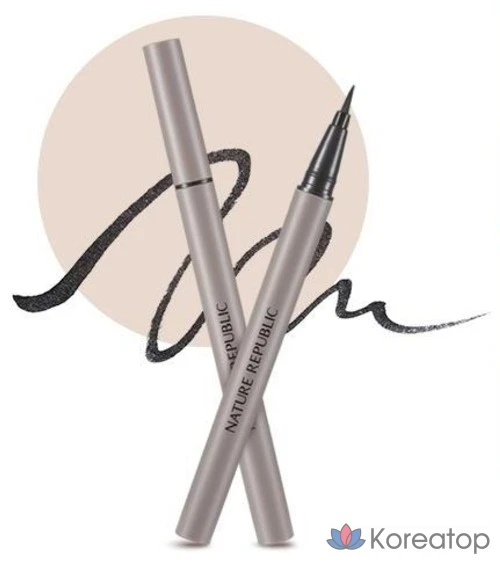 Подводка для глаз Nature Republic Botanical Hyper Liner 0,6 г, 01 Black NG1665, 1 шт., фото 2