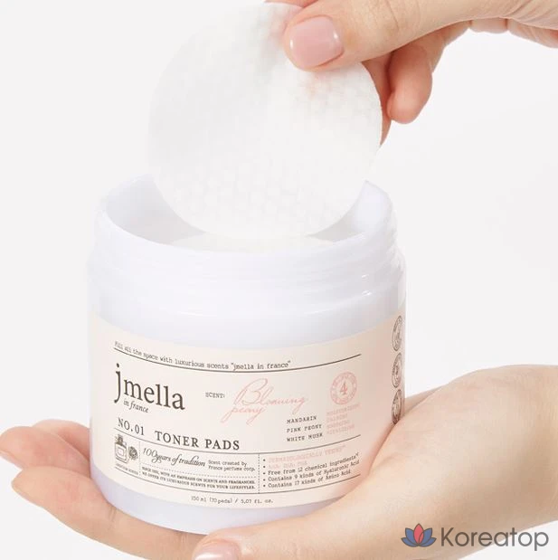 Тонизирующие подушечки для лица Jmella In France Sparkling Rose, 150 мл, 70 листов, 1 шт.