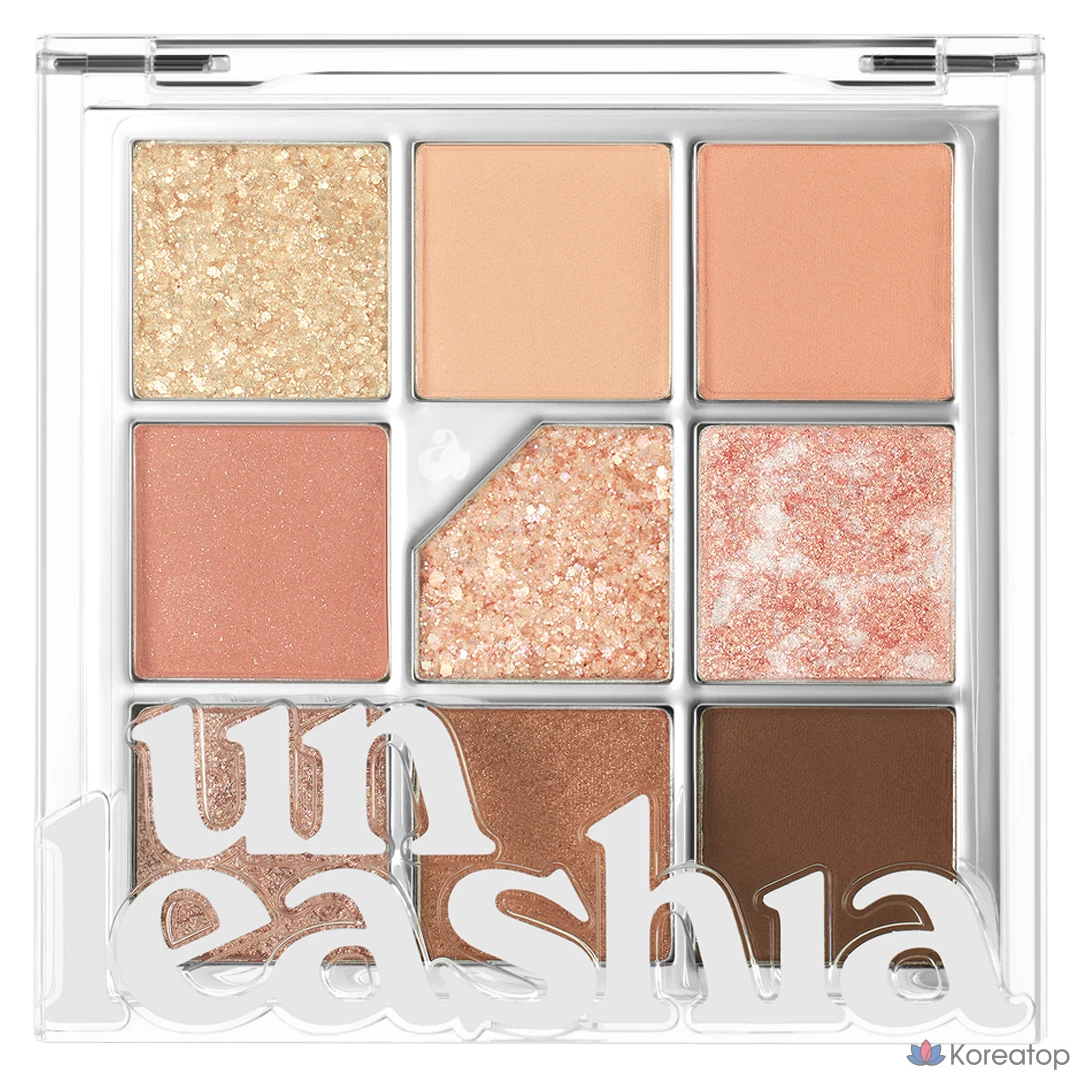 Палетка теней для век Unleashia Glitterpedia, № 3, оттенок «Кораллово-розовый», 1 шт.