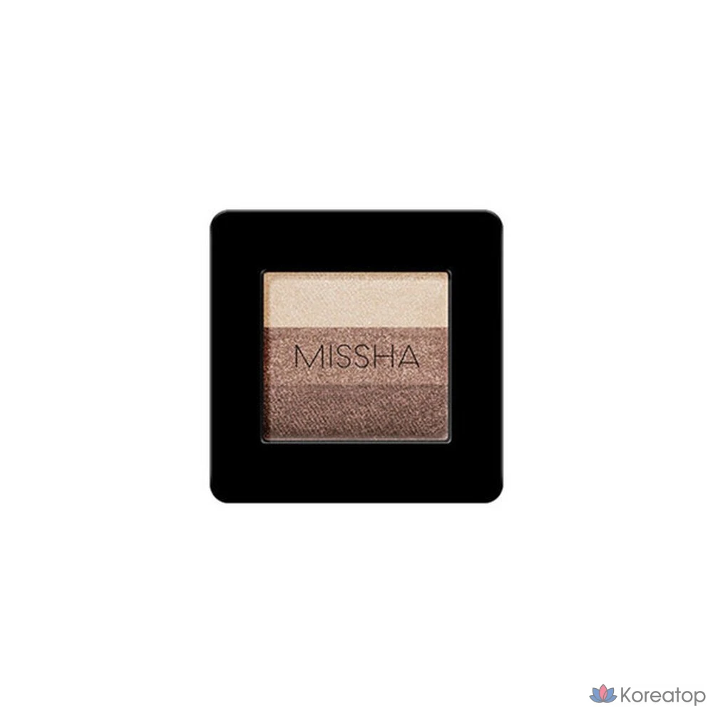 Тени для век Missha Triple Shadow 2 г, оттенок мокко-бежевый, 1 шт.