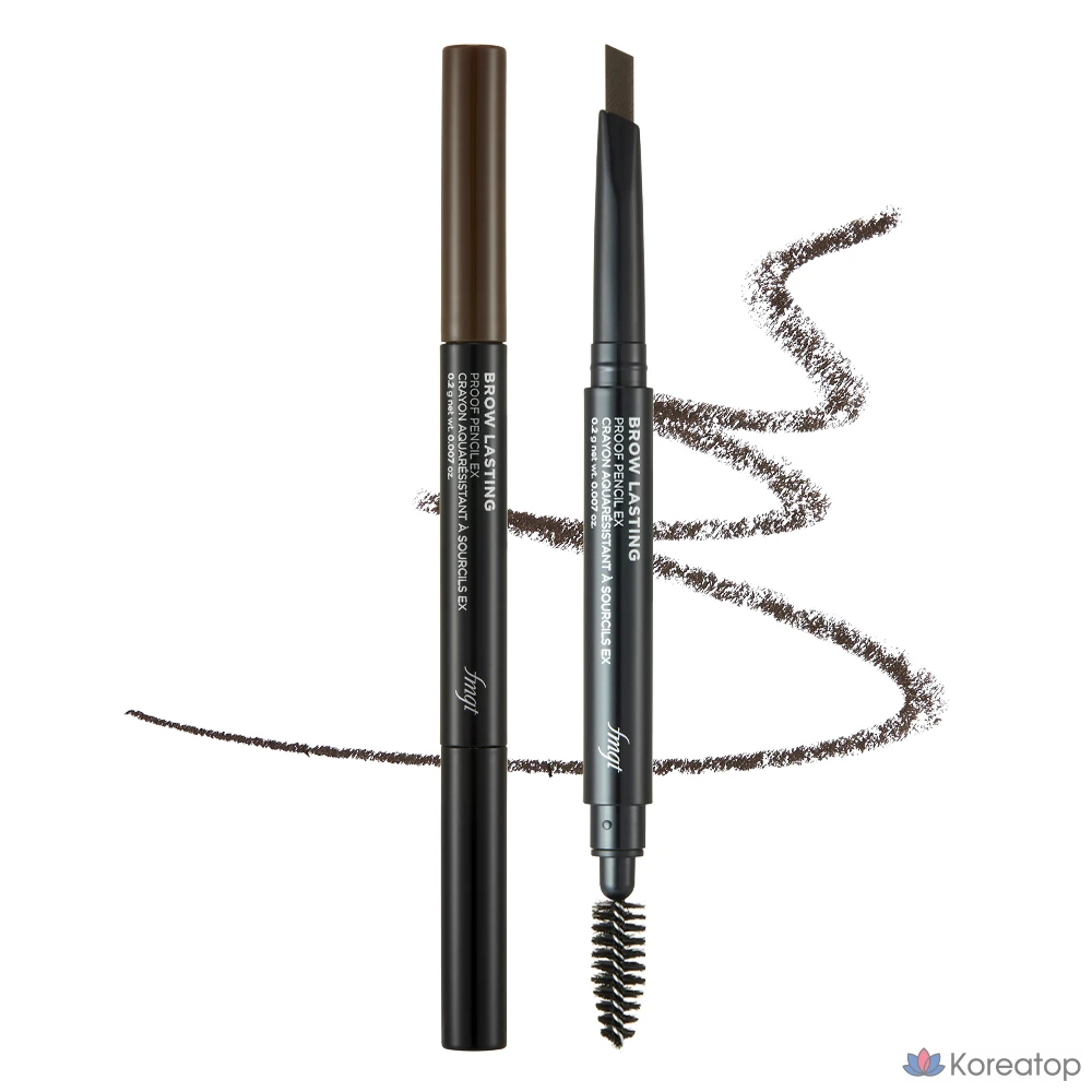 Карандаш для бровей The Face Shop Brow Lasting Proof Eyebrow Pencil EX 0.2g, 03 темно-коричневый, 1 шт.