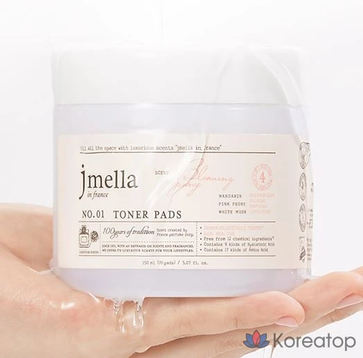 Тонизирующие подушечки для лица Jmella In France Sparkling Rose, 150 мл, 70 листов, 1 шт.