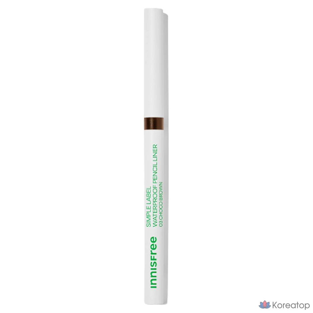 Водостойкий карандаш-лайнер Innisfree Simple Label, 0,1 г, 3 оттенка шоколадно-коричневого цвета, 1 шт.