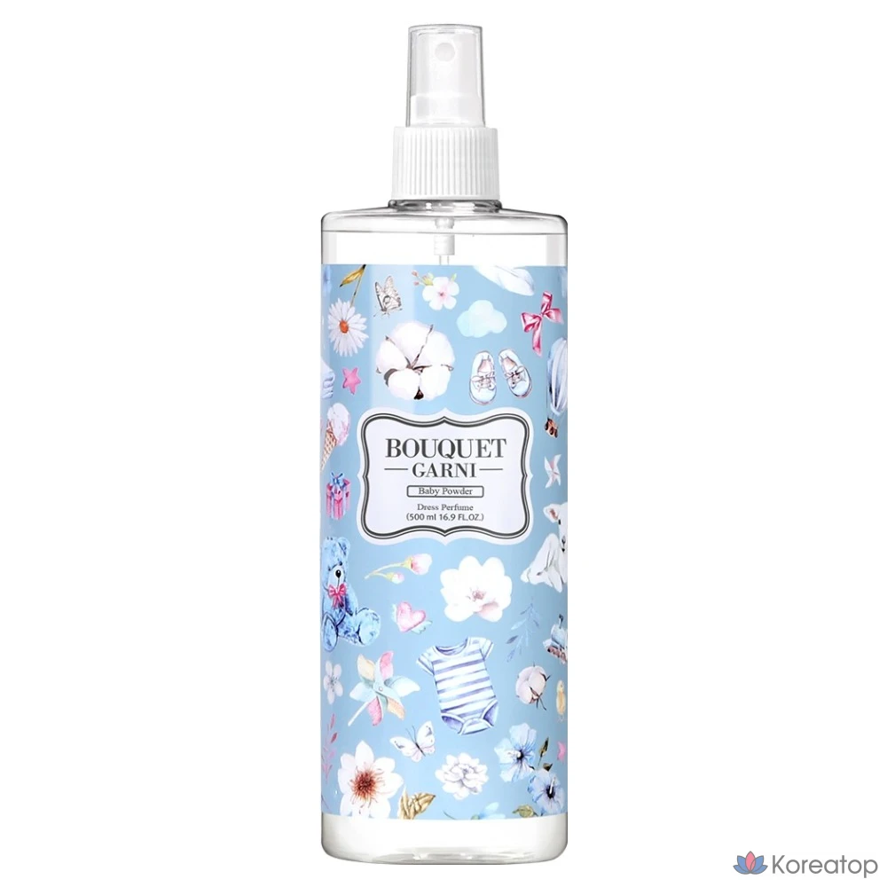 Парфюмированный спрей для белья Bouquet Garni Deep Perfume Fabric Perfume, оттенок Baby Powder, 500 мл, 1 шт.