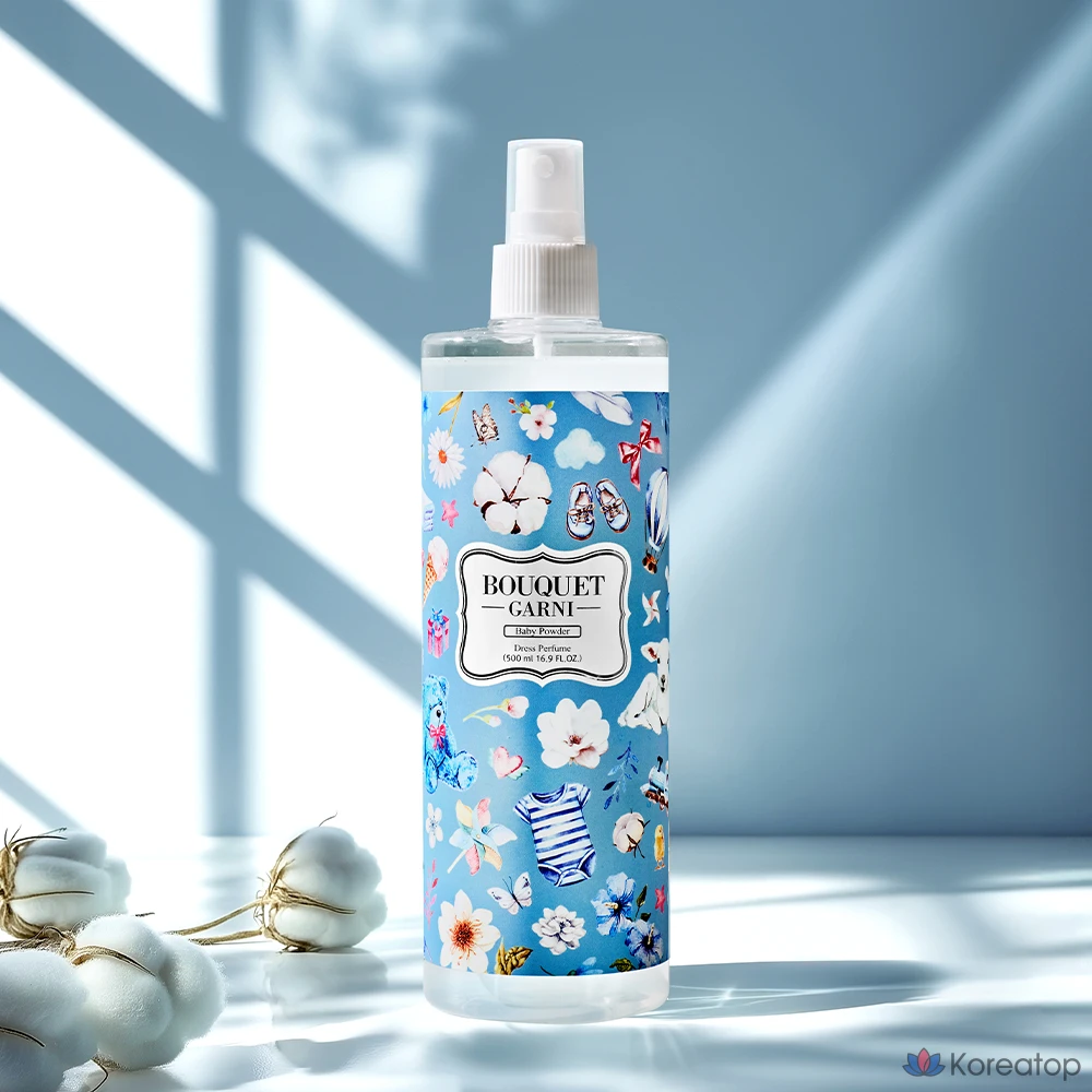 Парфюмированный спрей для белья Bouquet Garni Deep Perfume Fabric Perfume, оттенок Baby Powder, 500 мл, 1 шт.