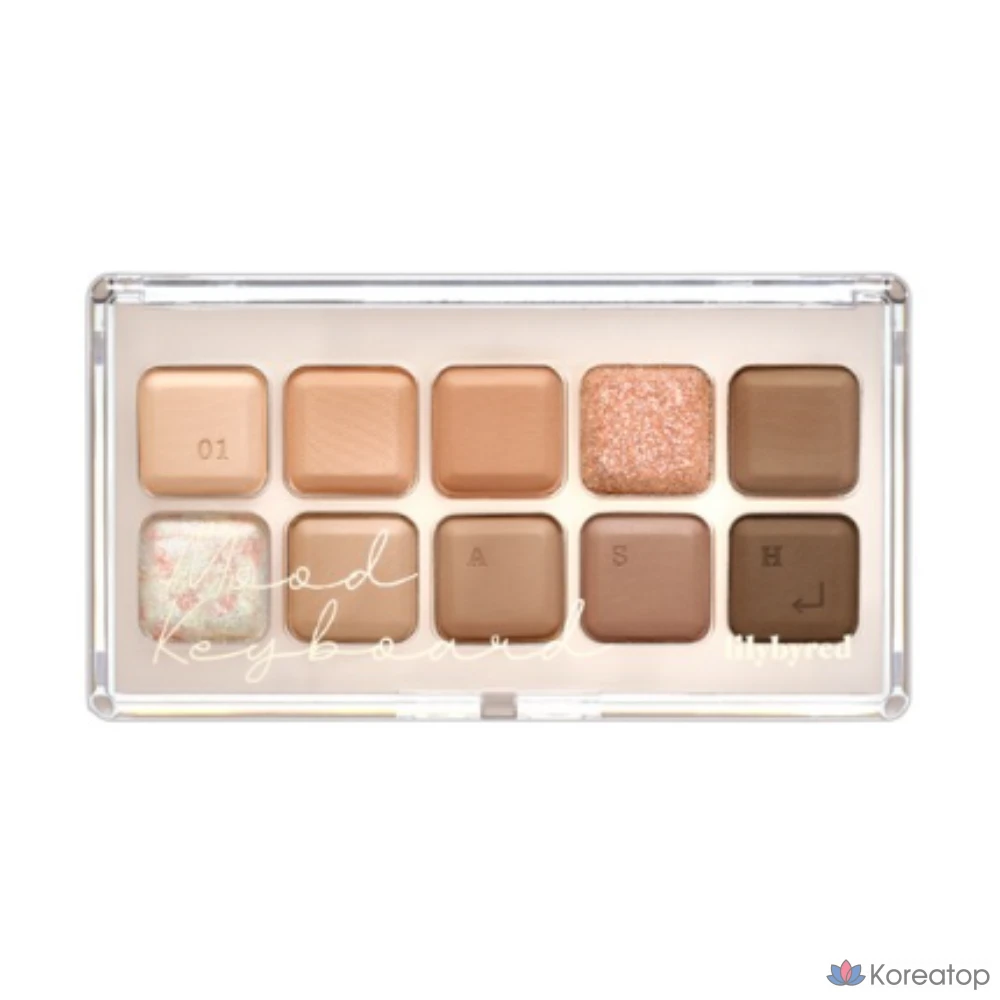Палетка теней для век Lilybyred Mood Keyboard Eye Palette 10,5 г, оттенок Cinnamon Dear my cinnamon, 1 шт.