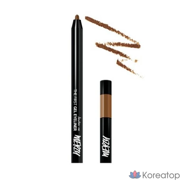 Гелевая подводка для глаз MERZY the First, 0,5 г, G6 BROWN (мягкий коричневый), 1 шт.