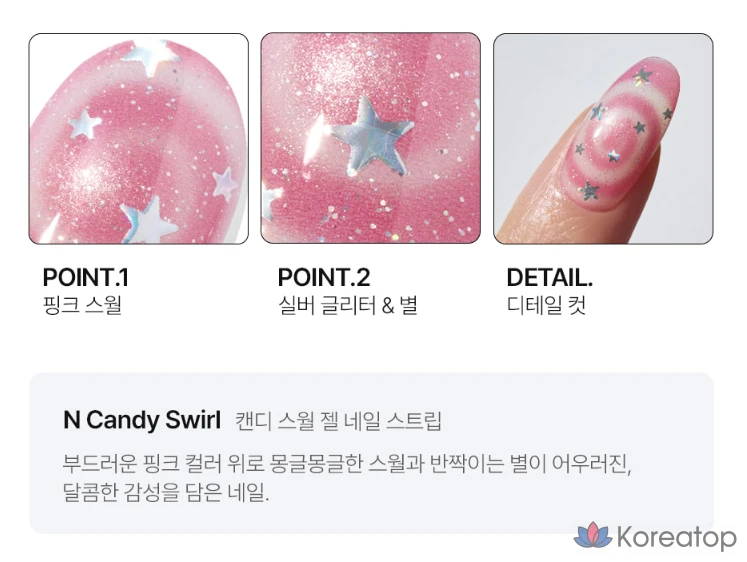 Гель-лак для ногтей Ohora Gel Nail Strip, N Candy Swirl, 1 шт., фото 7