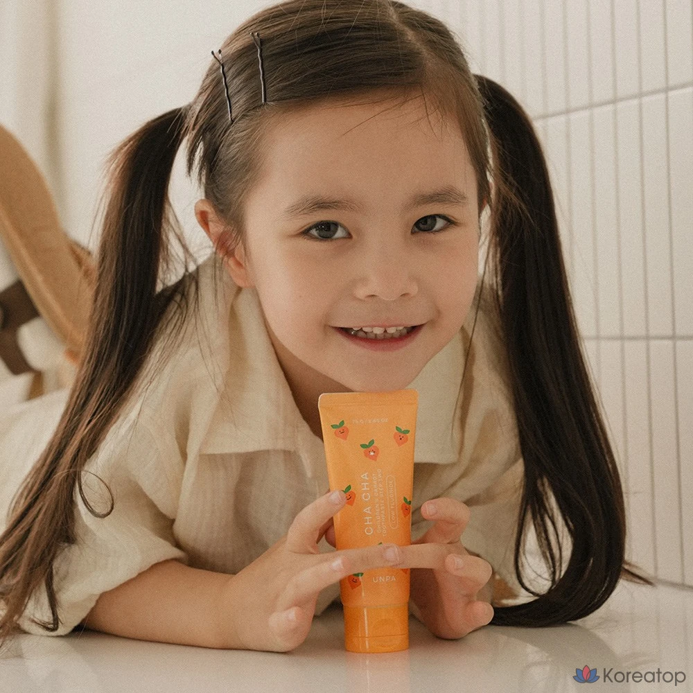 Зубная паста UNPA Cha Cha Kids Carrot Low Fluoride, 75 г, 1 шт.