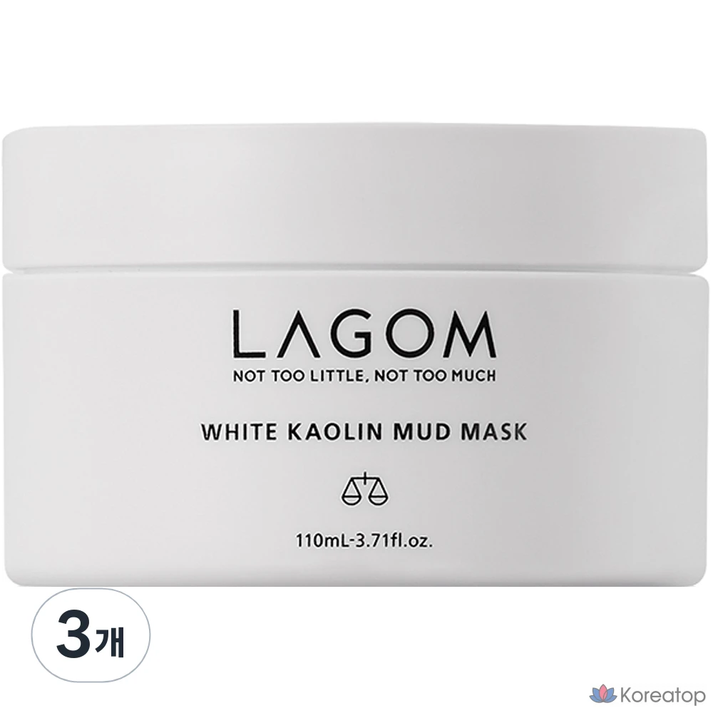 Маска из белой каолиновой грязи Lagom, 110 мл, 1 упаковка, 3 упаковки
