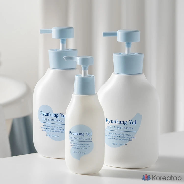 Подарочный набор Pyungang Yul для детей и малышей: лосьон для тела 590 мл + гель для умывания 590 мл + лосьон для лица 200 мл, 2 комплекта., фото 3