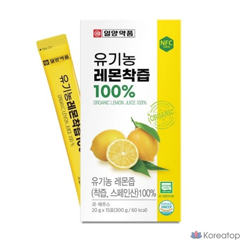 Напиток Il-Yang Organic Lemon Juice 100, 20 г x 15 пакетиков, 300 г, 1 шт.