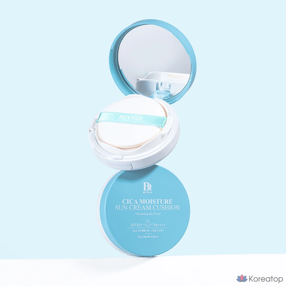 Benton Cica Moisture Family Tone-Up Sun Cushion SPF50+/PA++++, 1 шт., 15 г