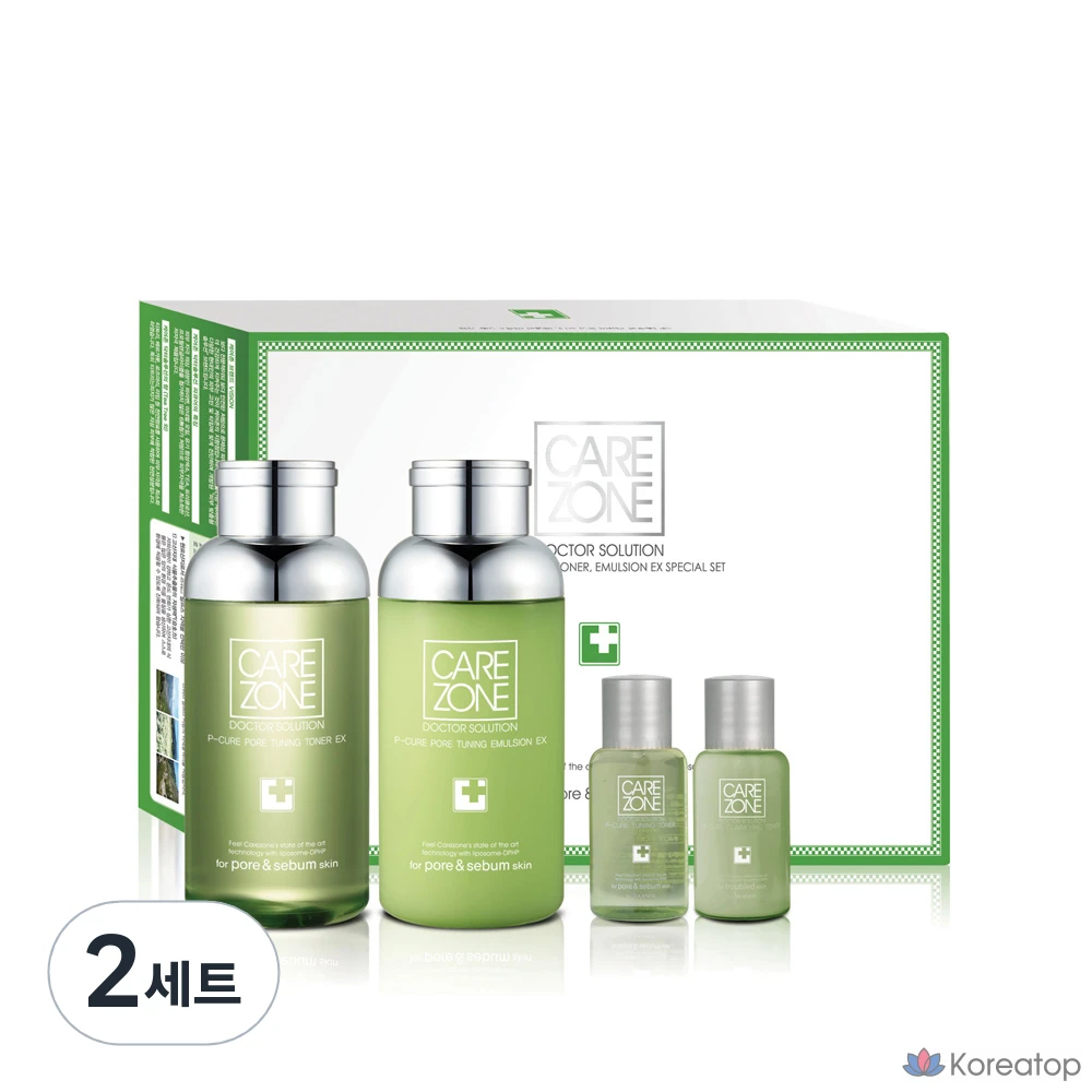 Carezone Figure Pore Tuning Toner Emulsion EX, 2 комплекта