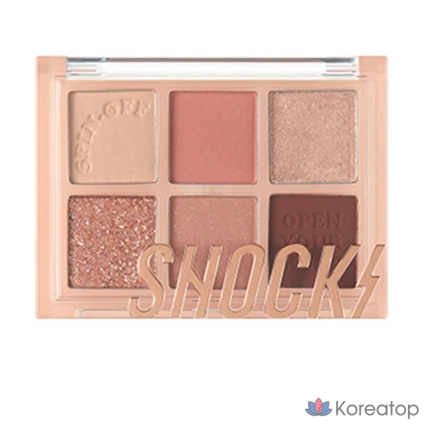 Палетка теней для век Tony Moly The Shocking Spin-Off, 01 Sweet Coral (6 оттенков), 1 шт.