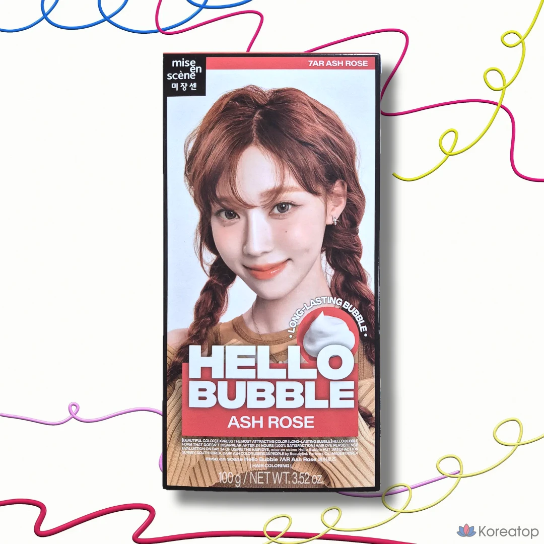 Mise en Scene краска для волос Hello Bubble, оттенок 7AR пепельно-розовый, 1 шт.