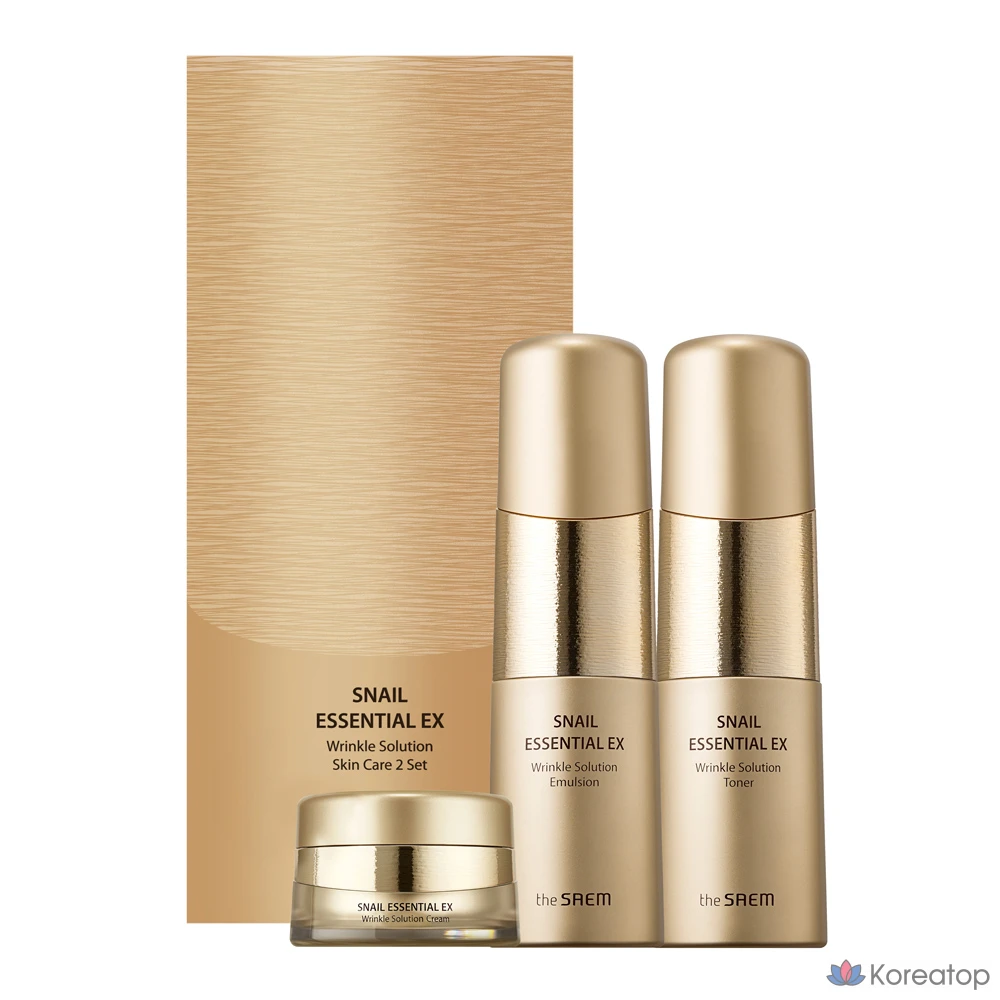 Набор средств по уходу за кожей The Saem Snail Essential EX Wrinkle Solution, 2 предмета, 1 комплект.